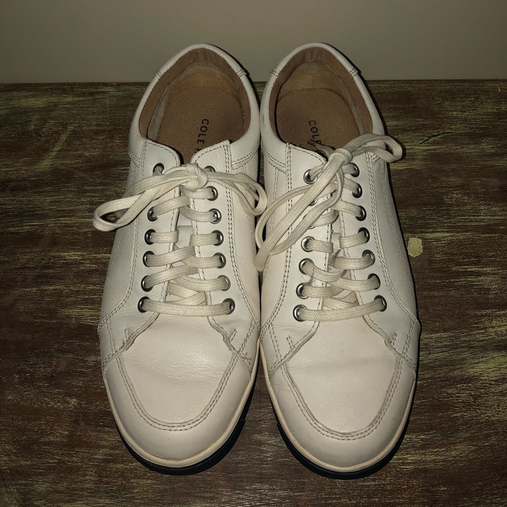 Cream leather Cole Haag sneakers size 8 men’s